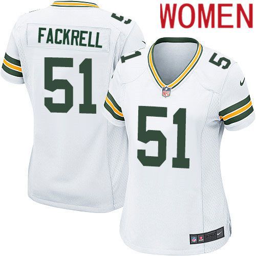 Women Green Bay Packers #51 Kyler Fackrell White Nike Game NFL Jersey